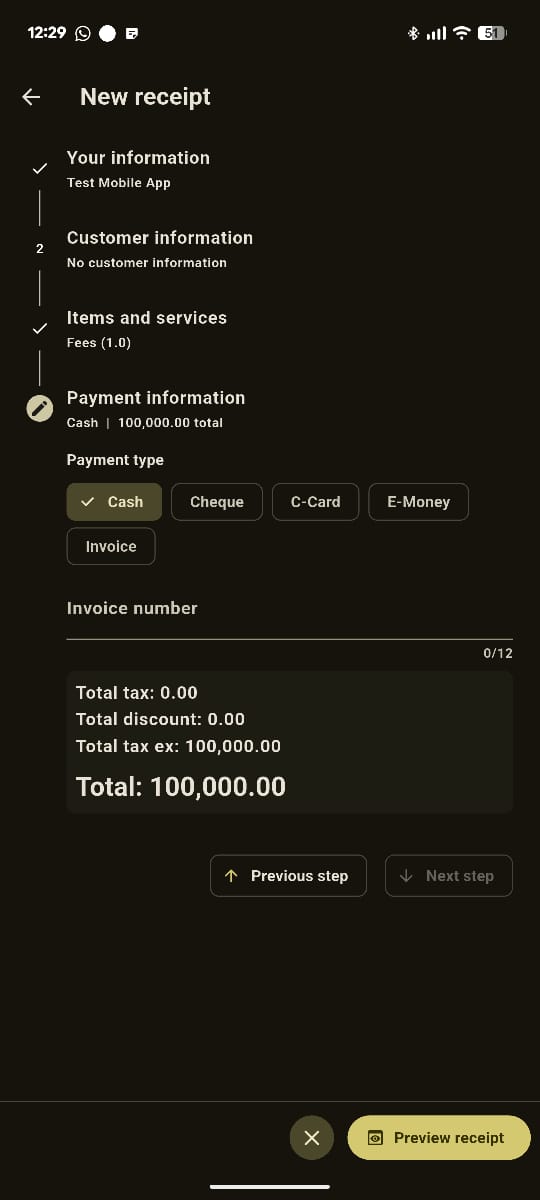 Payment Information Form